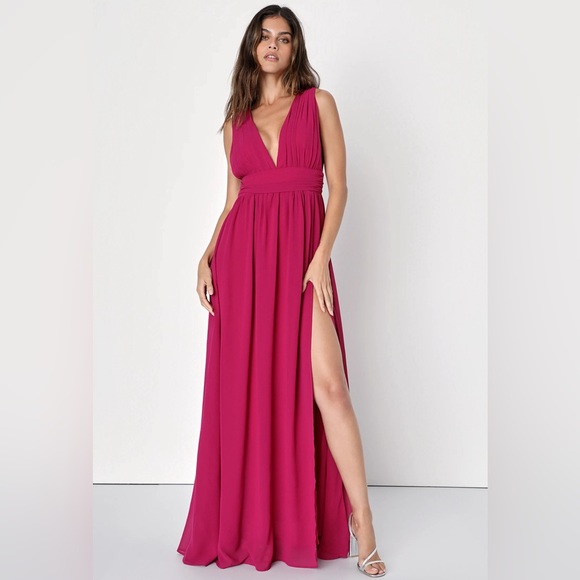 Lulus dress. Worn once, excellent condition. Beautiful color. - Picture 3 of 5